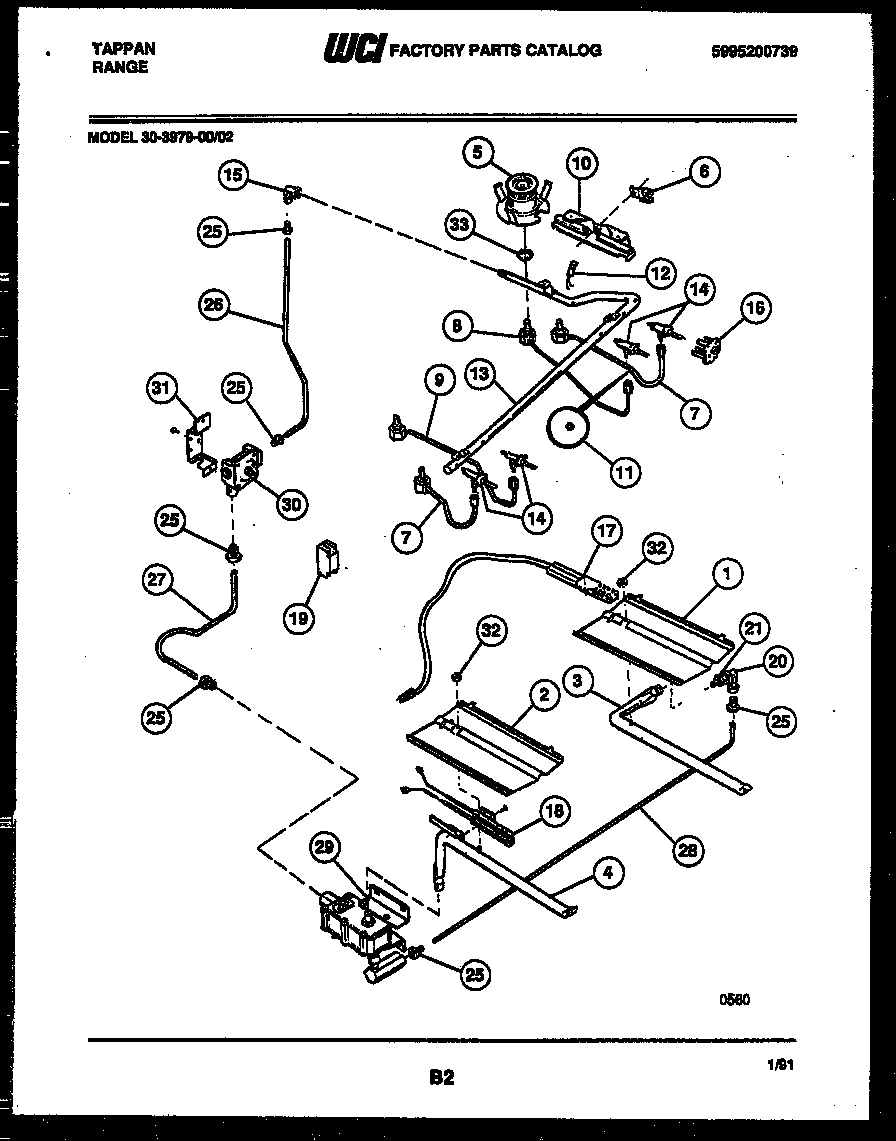 BURNER, MANIFOLD AND GAS CONTROL