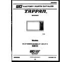 Tappan 56-2268-10-15 front cover diagram