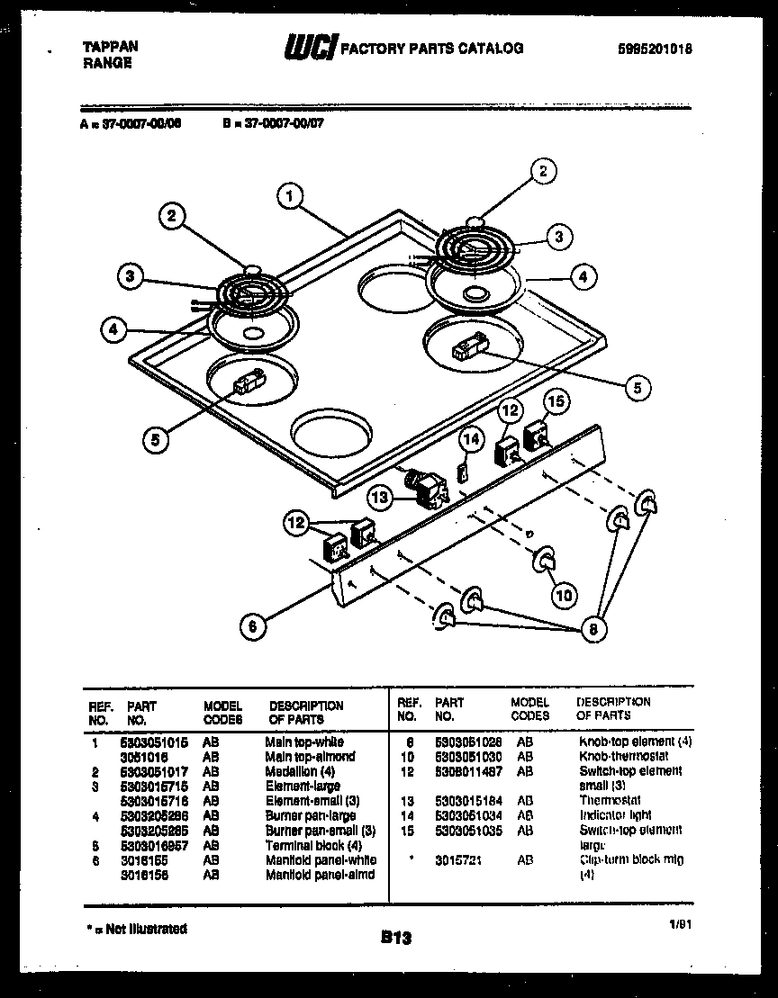 COOKTOP PARTS