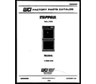 Tappan 11-2969-00-02 cover page- text only diagram