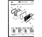 Tappan 73-3757-00-08 lower oven door parts diagram