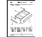 Tappan 73-3957-00-08 cooktop parts diagram