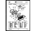 Tappan 73-3957-00-09 lower oven door parts diagram