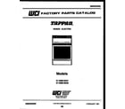 Tappan 31-4989-00-02 cover page diagram