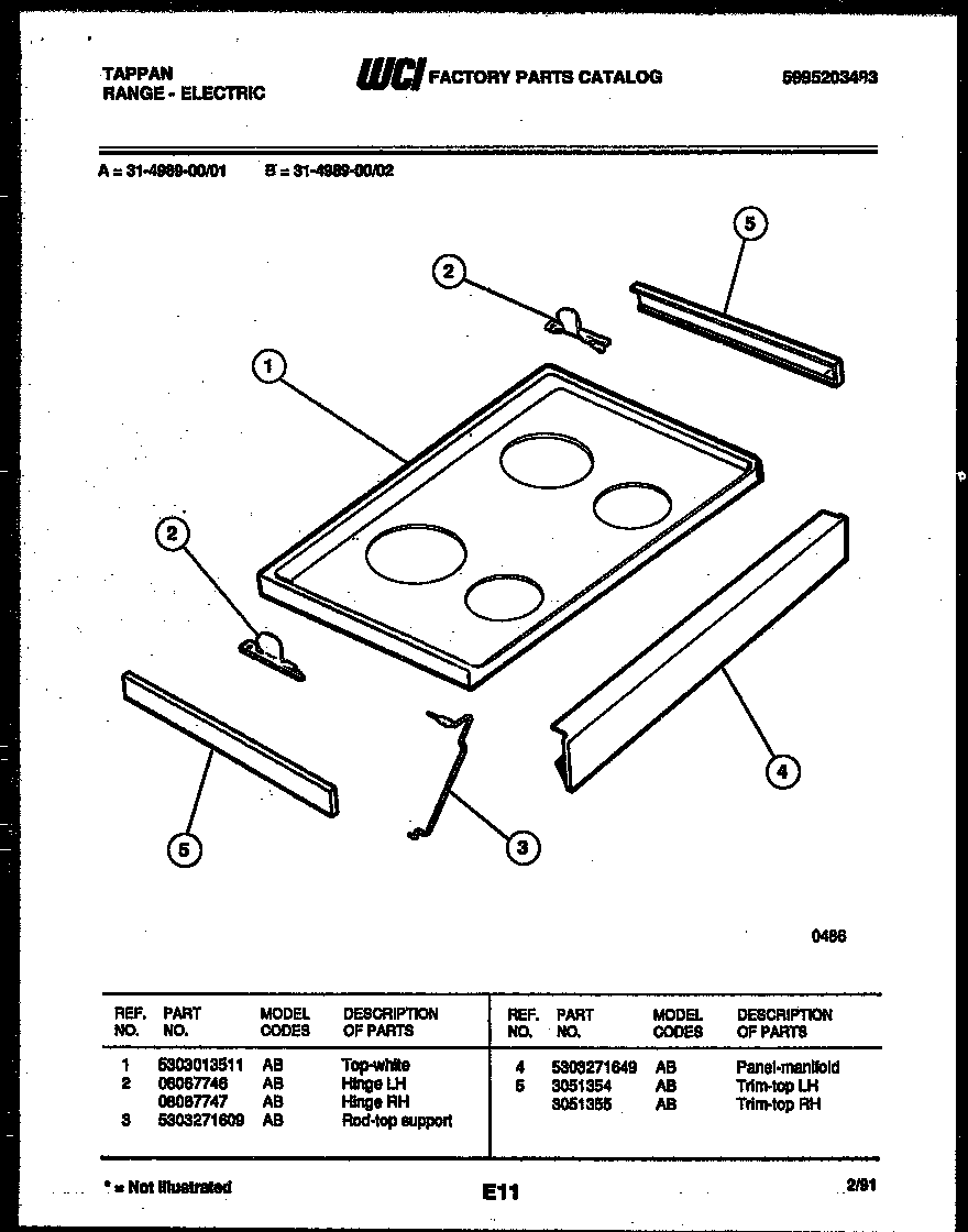 COOKTOP PARTS