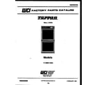 Tappan 11-5969-00-02 cover page- text only diagram