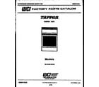 Tappan 30-2249-00-04 cover page diagram