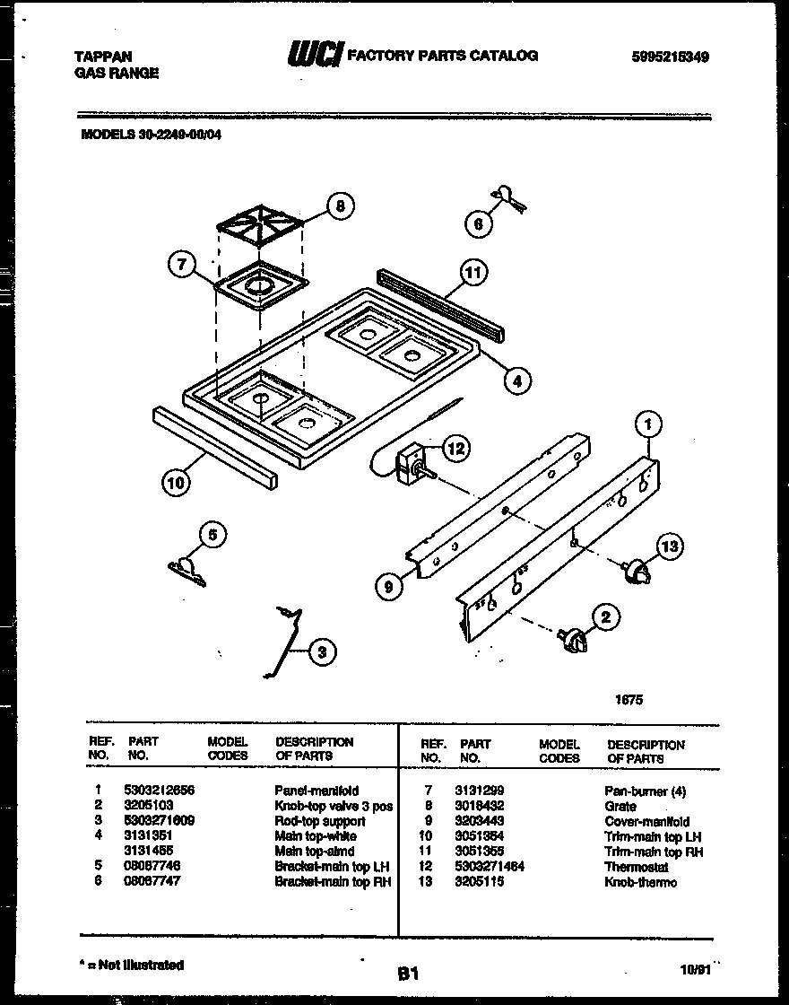 Cooktop parts