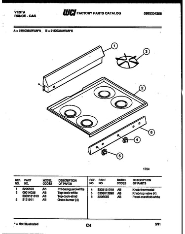 Cooktop parts