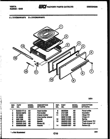 Broiler drawer parts