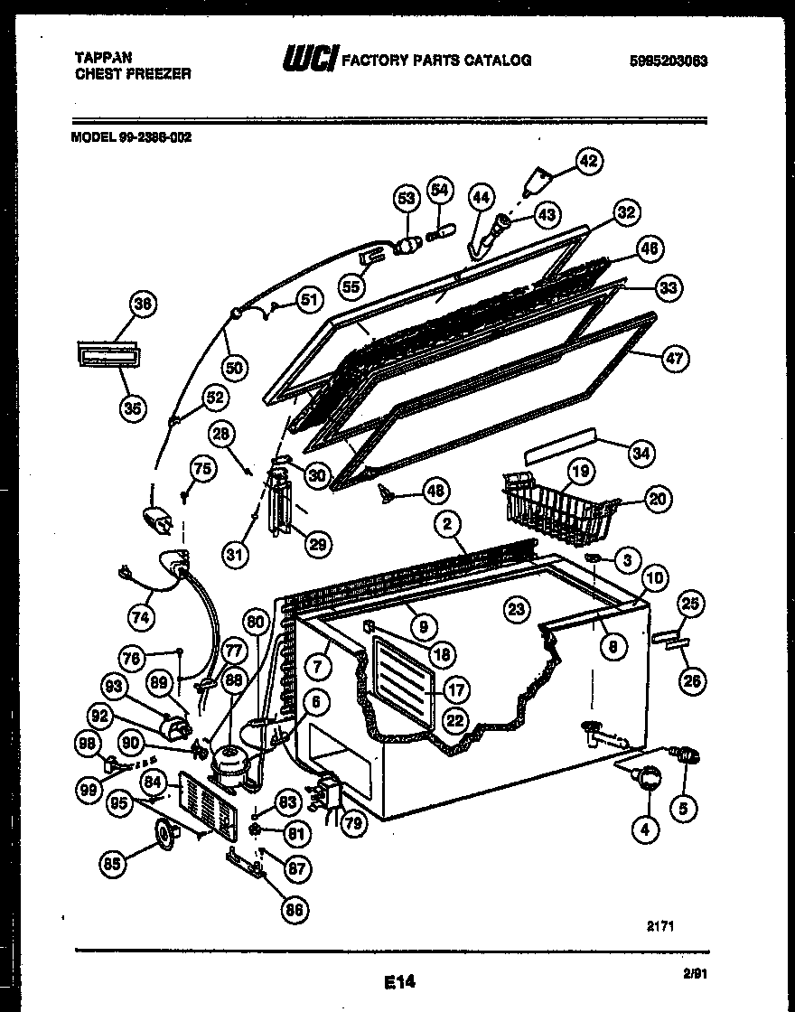 Chest freezer parts