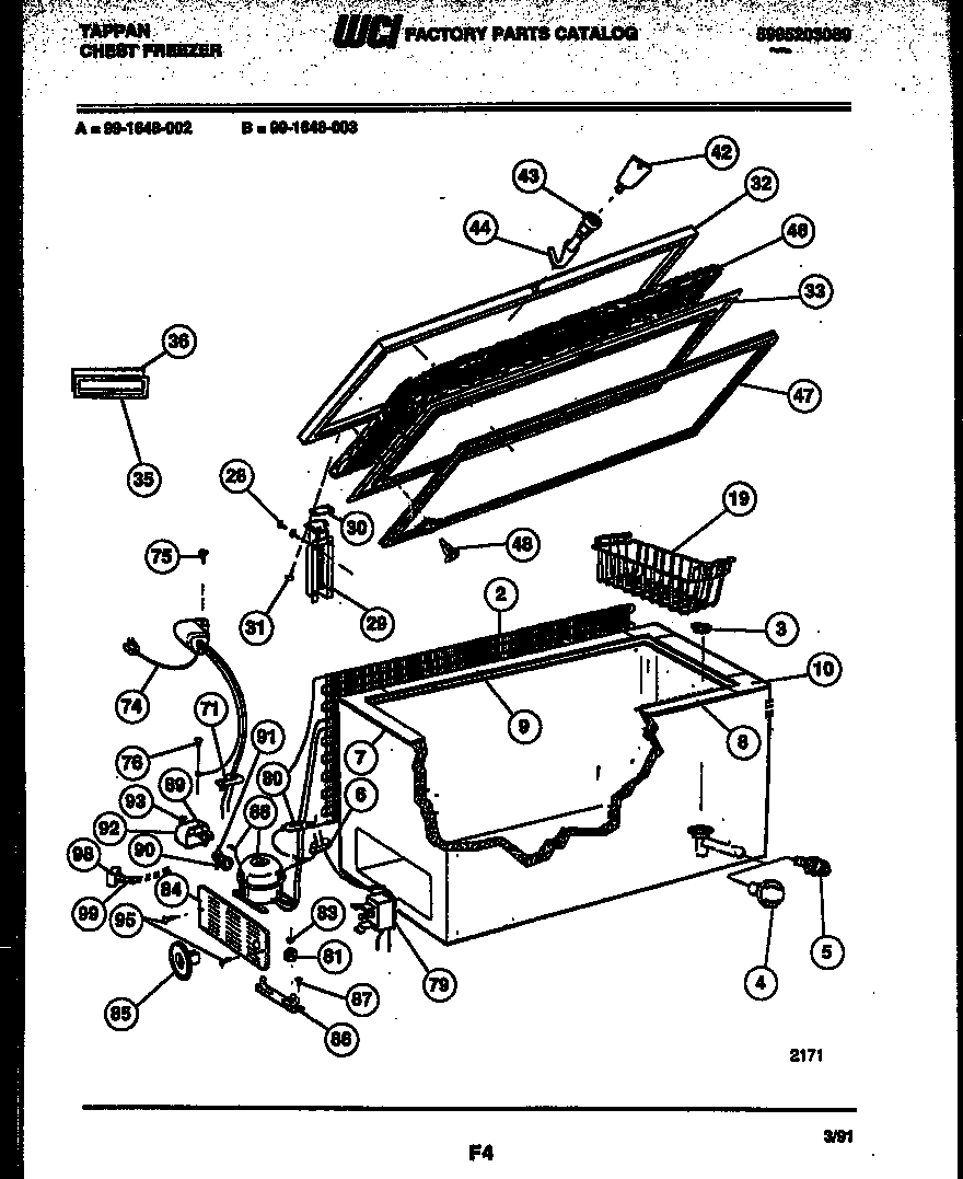 Chest freezer parts
