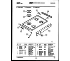 Tappan 72-3657-00-10 cooktop parts diagram