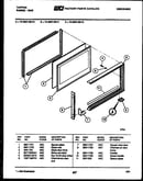 Upper oven door parts