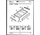 Tappan 31-3979-00-02 cooktop parts diagram