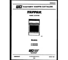 Tappan 31-2239-00-03 cover page diagram