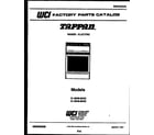 Tappan 31-2649-00-03 cover page diagram