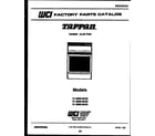 Tappan 31-3969-00-02 cover page diagram