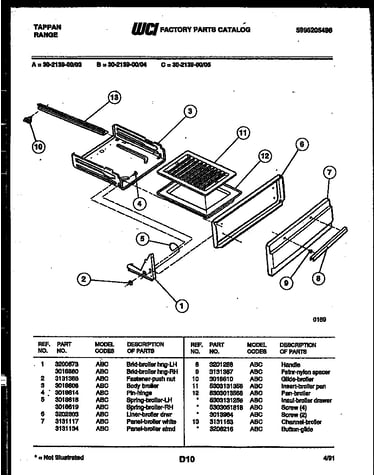 Broiler drawer parts