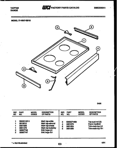 Cooktop parts