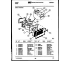 Tappan 77-4957-00-10 lower oven door parts diagram