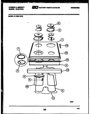 Cooktop and broiler parts