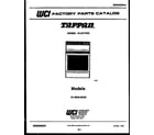 Tappan 31-2549-00-02 cover page diagram