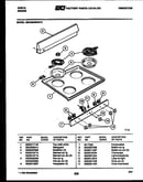 Backguard and cooktop parts