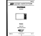 Tappan 56-8878-10-02 front cover diagram
