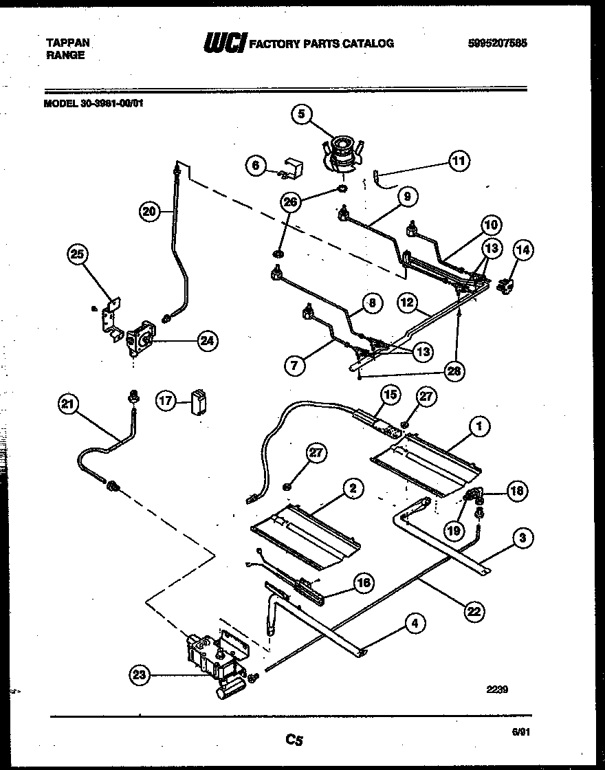 BURNER, MANIFOLD AND GAS CONTROL