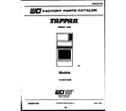 Tappan 72-2547-00-09 cover page diagram