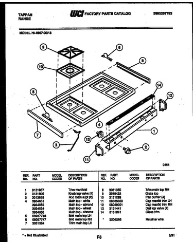 Cooktop parts