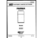 Tappan 95-2190-32-00 cover diagram