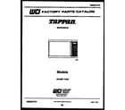 Tappan 56-5897-10-02 front cover diagram