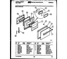 Tappan 57-6709-00-03 lower oven door parts diagram
