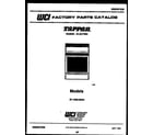 Tappan 37-1009-00-04 cover page diagram