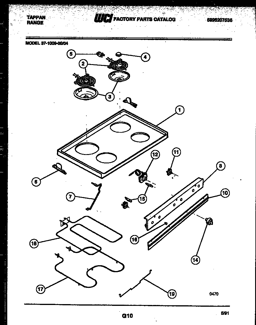 COOKTOP AND BROILER PARTS