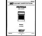 Tappan 31-1049-00-03 cover page diagram