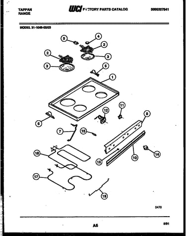 Cooktop and broiler parts
