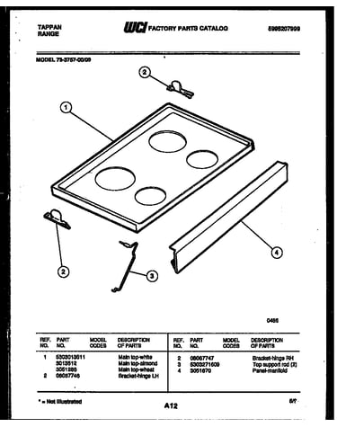 Cooktop parts
