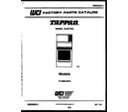 Tappan 77-4950-00-01 cover page diagram