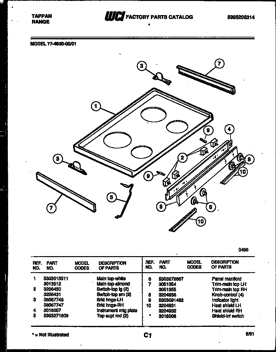 COOKTOP PARTS