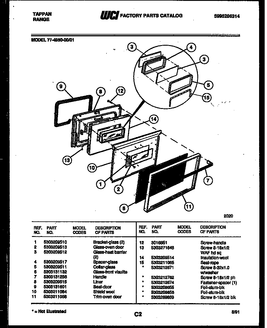 LOWER OVEN DOOR PARTS