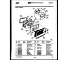 Tappan 77-4950-00-01 lower oven door parts diagram