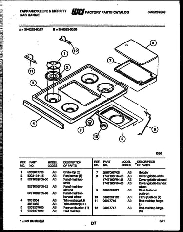 Cooktop parts