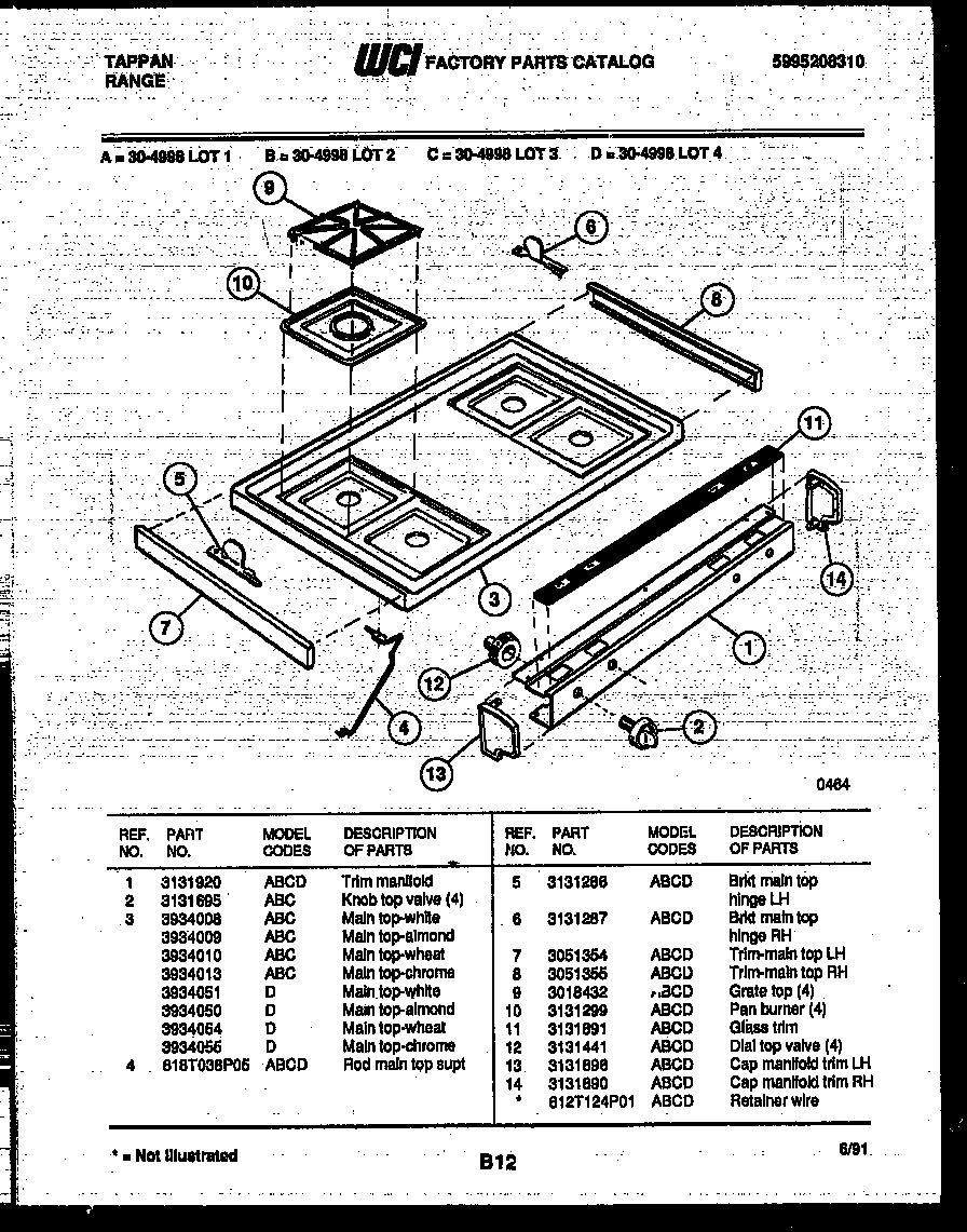 Cooktop parts