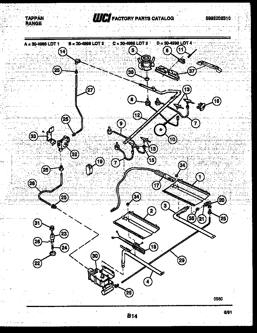 Burner, manifold and gas control