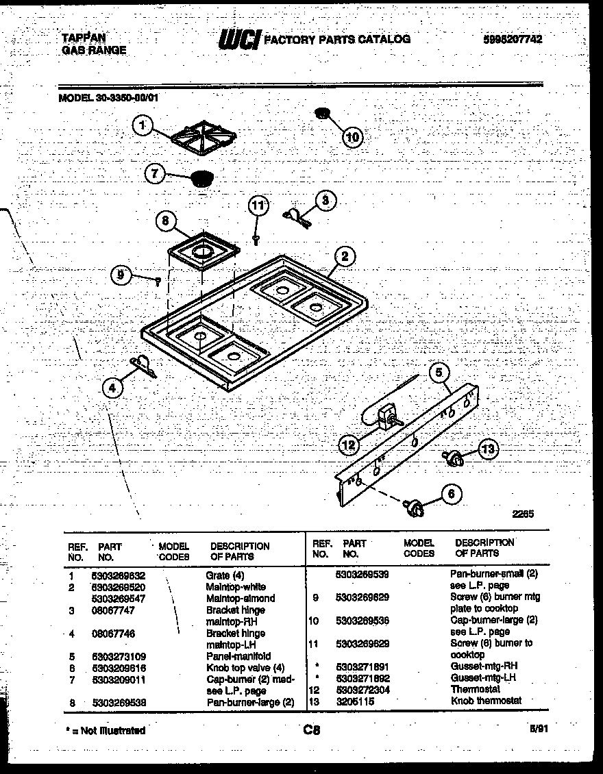 Cooktop parts