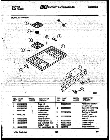 Cooktop parts