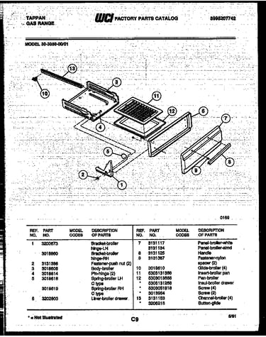 Broiler drawer parts